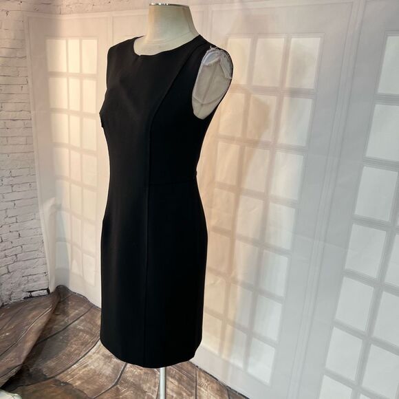 Betsey Johnson black rough seamed business professional sheath dress size 4 - Picture 3 of 12